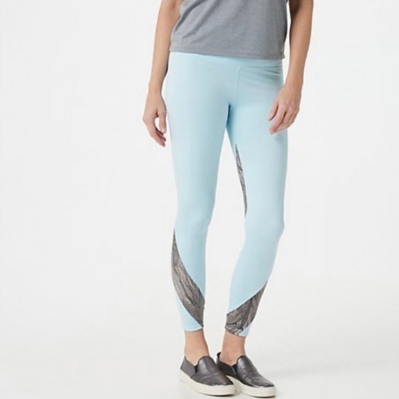 Soulgani Active California Soul Twin Love Light Blue Leggings Size Small - Picture 1 of 6